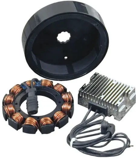 Spyke 32 Amp Charge Kit With Chrome Regulator For Harley Davidson 1970-1999 Big Twin Models (425210)