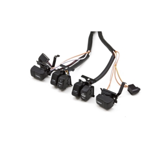 Doss Handlebar Switch & Wiring Kit In Black. Complete with 60 Inch Wiring For Harley Davidson 1996-1999 Big Twin And Sportster Models (ARM890029)