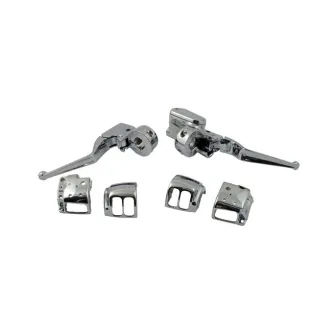 Doss Handlebar Control Kit With Switch Housing Only In Chrome 1/2 Inch Bore For Harley Davidson 2004-2006 Sportster Models With Single Disc (ARM955049)