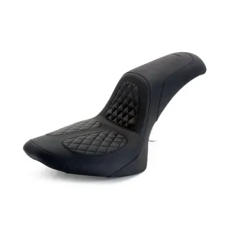 Mustang Perewitz Fastback 2-Up Seat in Black For 2000-2015 Softail With Up To 150mm Rear Tire Models (76892)