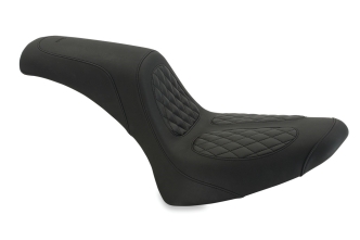 Mustang Perewitz Fastback 2-Up Seat in Black For 2000-2006 Softail Models With Up To 150mm Rear Tire (76891)