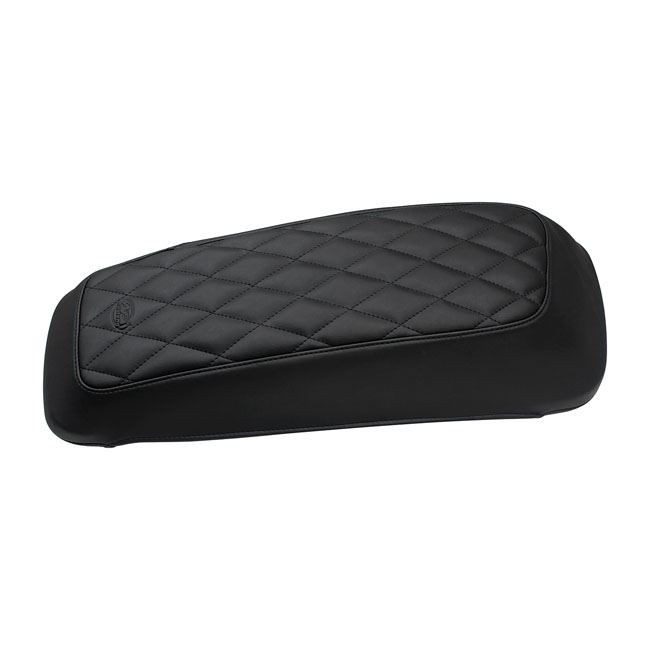 Mustang Vinyl Diamond Style Saddlebag Lid Covers in Black Finish For