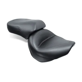 Mustang 1-Piece Wide Touring Vintage Seat Plain Black For Yamaha 1998-2016 V-Star 650 Custom, 1998-2010 V-Star 650 Classic & 2002-2010 V-Star 650 Silverado Models (75268)