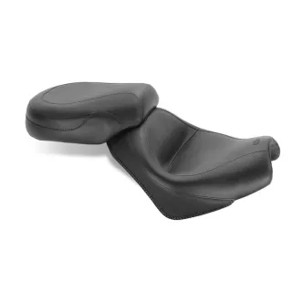 Mustang 2-Piece Vintage Touring Seat Plain Black For Honda 2002-2008 VTX1800 Retro, 2002-2007 VTX1800S & 2007-2008 VTX1800T Models (75921)