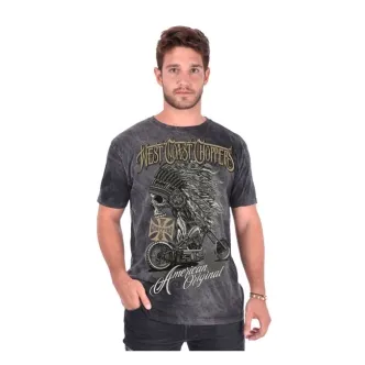 West Coast Choppers Chief T-shirt Dark Grey Size Small (ARM351475)