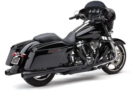 Cobra El Diablo 4 Inch Slip-On Mufflers In Black For Harley Davidson 2017-2024 Touring Models (6208RB)