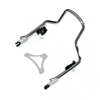 Doss Sissy Bar & Side Plate Kit 9.5 Inch (Short) In Chrome For Harley Davidson 2009-2023 Touring Models (ARM430775)