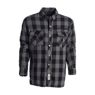 West Coast Choppers Dominator Riding Flannel Shirt Grey/Black (CE Approved) Size XL (ARM496775)