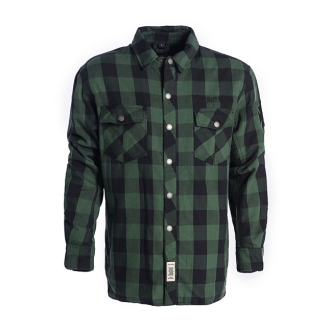 West Coast Choppers Dominator Riding Flannel Shirt Green/Black (CE Approved) Size Small (ARM796775)