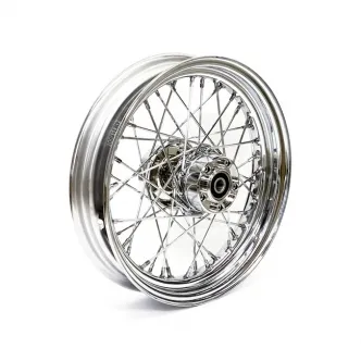 Doss 40 Spoked 3.00 x 16 Rear Wheel In Chrome For Harley Davidson 2000-2006 FXST/FLST & 2000-2006 FXD Models (64370)