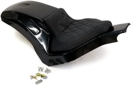 Cult-werk, Softail Wide Fender Kit 'RACING' with Black Solo Seat in Leather (HD-BRO072)