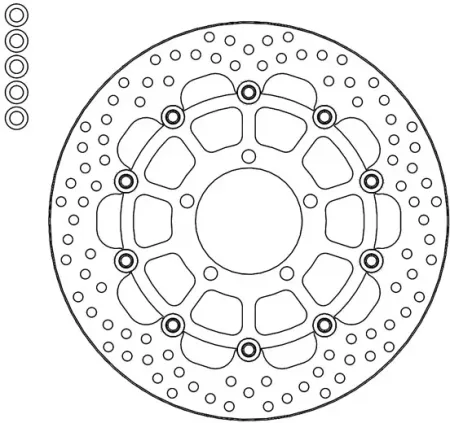 *6 Days Extra Transit TIME* Moto-master Halo Series Floating Brake Rotor (112271)