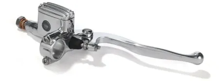Kustom Tech Classic Handlebar Master Cylinder With Oil Level Glass Inspection 12mm TUV Approved In Polished Finish For 1 Inch Handlebars (20-640)