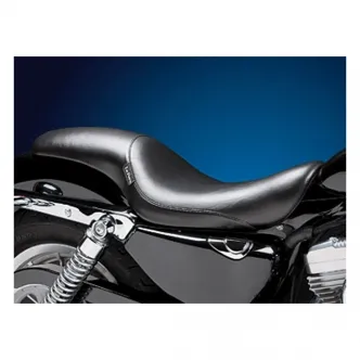 Le Pera Silhouette LT Smooth Foam 2-Up Seat 10 Inch Rider Width in Black For 2007-2009 XL Sportster With 3.3 Gallon Tank Models (LFK-866)