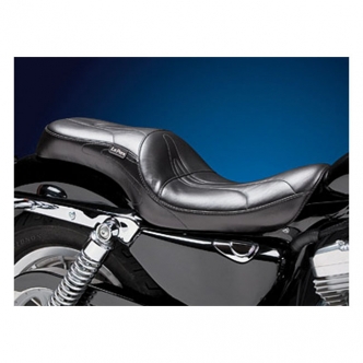 Le Pera Sorrento Foam 2-Up Seat 11.5 Inch Rider Width in Black For 2004-2020 XL Sportster (Excluding 2007-2009 XL Sportster) With 3.3 Gallon Fuel Tank Models (LF-906)