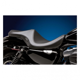 Le Pera Villain Foam 2-Up Seat 10 Inch Rider Width in Black For 2004-2020 XL Sportster (Excluding 2007-2009 XL) With 3.3 Gallon Fuel Tank Models (LF-816)