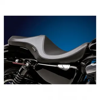 Le Pera Villain Foam 2-Up Seat 9.5 Inch Rider Width in Black For 2007-2009 XL Sportster With 3.3G Tank Models (LFK-816)