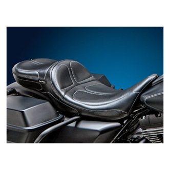 Le Pera Maverick Daddy Long Legs Foam 2-Up Seat 15 Inch Rider Width in Black For 2002-2007 FLHR Road King Models (LH-957RKDL)