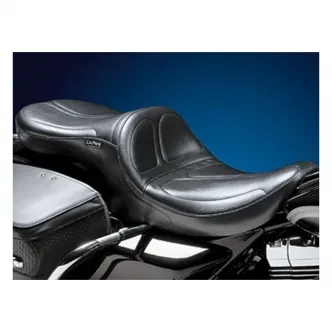 Le Pera Maverick Foam 2-Up Seat 15 Inch Rider Width in Black For 1997-2001 FLHR Road King Models (LN-957RK)