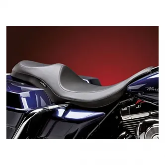 Le Pera Villain Foam 2-Up Seat 10.5 Rider Width in Black For 1997-2001 FLT/Touring (Excluding FLHR Road King) Models (LN-817)