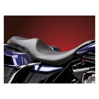 Le Pera Villain Foam 2-Up Seat 10.5 Rider Width in Black For 1997-2001 FLHR Road King Models (LN-817RK)