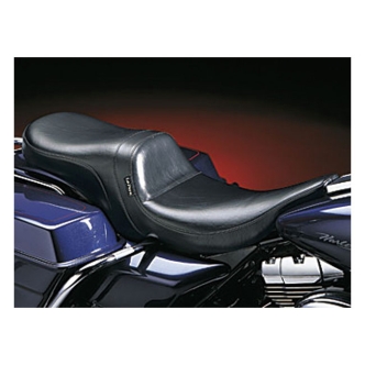 Le Pera Daytona Smooth Foam 2-Up Seat 13 Inch Rider Width in Black For 2002-2007 FLT Models (Excluding FLHR, FLHX) (LH-567)
