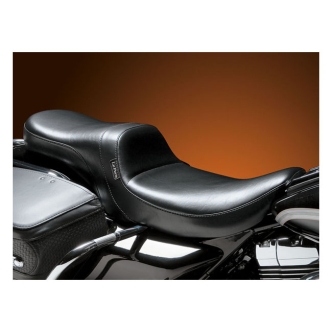 Le Pera Daytona Smooth Foam 2-Up Seat 12 Inch Rider Width in Black For 2008-2023 Touring Models (LK-567)