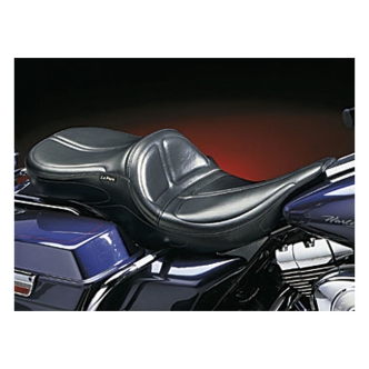 Le Pera Maverick Foam 2-Up Seat 15 Inch Rider Width in Black For 2002-2007 Touring Models (Excluding FLHR, FLHX) (LH-957)