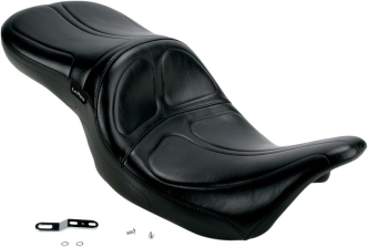 Le Pera Maverick Foam 2-Up Seat 15 Inch Rider Width in Black For 2008-2023 Touring Models (LK-957)
