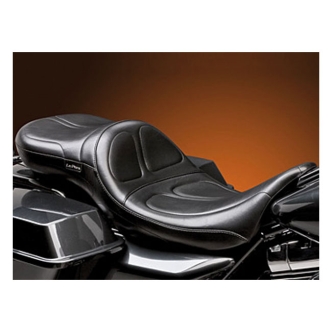 Le Pera Maverick Foam 2-Up Seat 14.5 Inch Rider Width in Black For 2008-2023 Touring Models (LK-957DL)