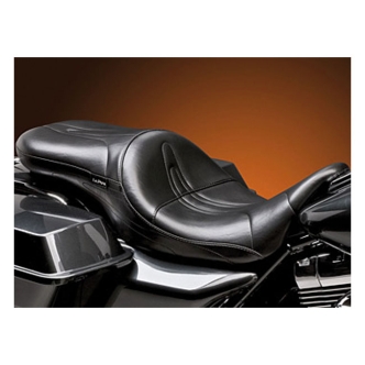 Le Pera Sorrento Foam 2-Up Seat 13 Inch Rider Width in Black For 2008-2023 Touring Models (LK-907)