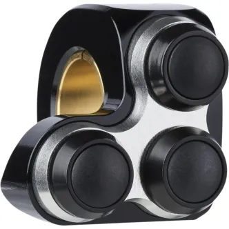 Motogadget Right Side 3 Button MO Switch Basic With Silver Inlay in Black Finish For 1 Inch Or 7/8 Inch Diameter Handlebars (4004023)