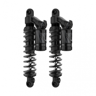 Fox Factory Raised QS3 Piggyback 13.5 Inch Shocks In Black For Harley Davidson 1991-2017 Dyna Models (897-27-305)