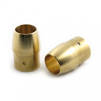 Paughco 2 Inch Tapered Exhaust Tip Set in Brass Finish (641B)