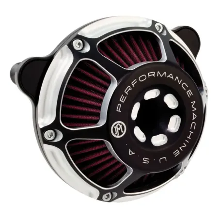 Performance Machine Max HP Air Cleaner in Contrast Cut Finish For 2016-2017 Softail, 2017 FXDLS, 2008-2016 Touring, Trike (E-Throttle) Models (0206-2081-BM)
