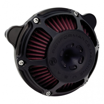 Performance Machine Max HP Air Cleaner in Black Ops Finish For CV Carb 1993-2006 All B.T., Delphi Inj 2001-2015 Softail, 2004-2017 Dyna (Excluding 2017 FXDLS), 2002-2007 Touring Models (0206-2078-SMB)