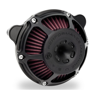 Performance Machine Max HP Air Cleaner in Black Ops Finish For 2018-2023 Softail, 2017-2023 Touring With Both 107 & 114 Inch Engine Models (0206-2141-SMB)
