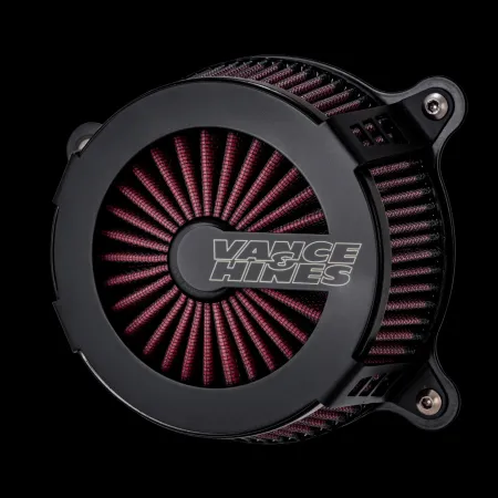 Vance & Hines VO2 Cage Fighter Air Cleaner Kit in Matte Black Finish For 2016-2017 Softail, 2017 FXDLS, 2008-2016 Touring, Trike (E-Throttle) Models (40065)