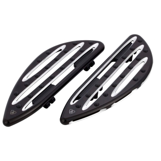 Arlen Ness Deep Cut Driver Floorboards In Black For Harley Davidson 2018-2023 M8 Softail Models (410-003)