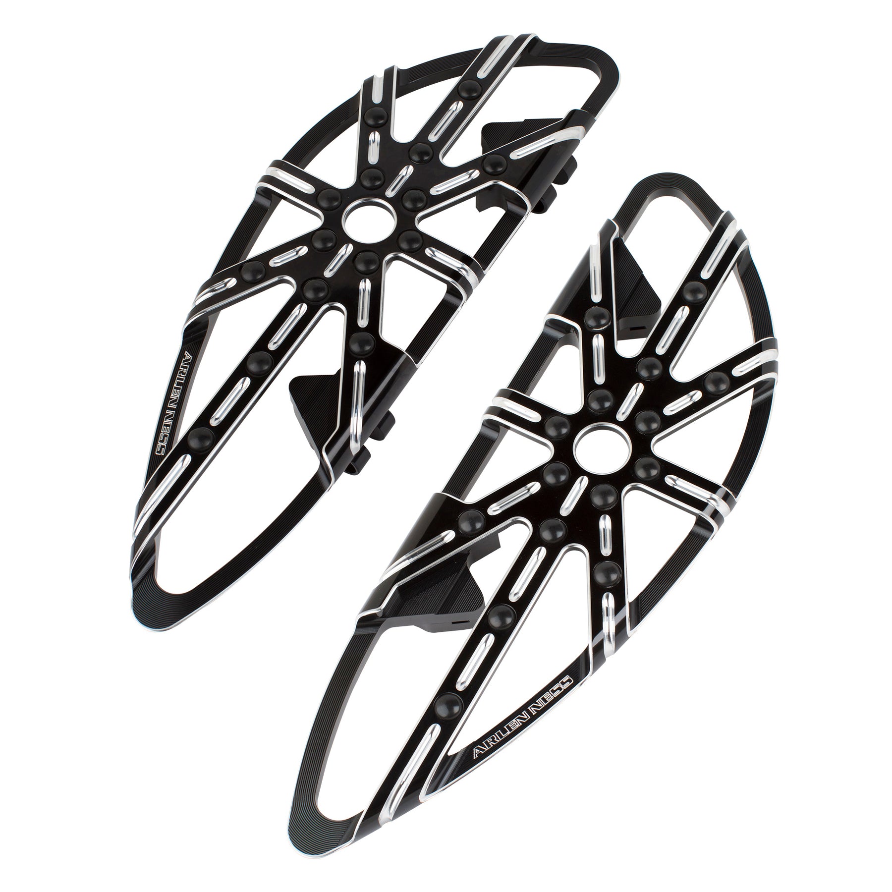 Arlen Ness 10 Gauge Driver Floorboards In Black For Harley Davidson