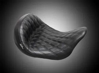Le Pera Monterey Double Diamond Solo Seat For Harley Davidson 2008-2023 Touring Models (LK-697SPDD)