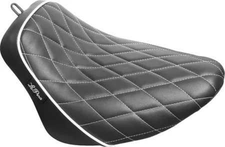 Le Pera Bare Bones Diamond White Stitch Solo Seat For Harley Davidson 2018-2025 Softail Breakout FXBR Models (LYB-007DMWTP)