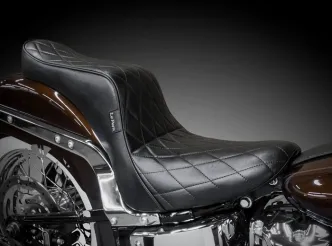 Le Pera Cherokee Diamond Stitched Seat For Harley Davidson 2018-2023 Softail Deluxe FLDE & Heritage FLHC Models (LYX-020DM)