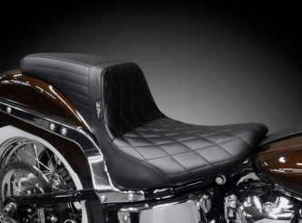 Le Pera KickFlip Diamond Stitch Seat For Harley Davidson 2018-2023 Softail Deluxe FLDE & Heritage FLHC Models (LYX-590DM)