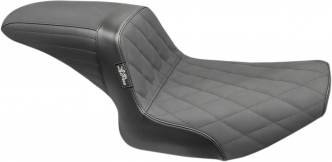 Le Pera KickFlip Diamond Stitch Gripp Tape Seat In Black For Harley Davidson 1982-2000 FXR Models (L-598DMGP)