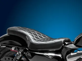 Le Pera Seat Cobra 2-Up Diamond Stitched Seat For Harley Davidson 2010-2022 Sportster Models (LK-076DM)