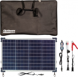 TecMate OptiMate Solar Duo With 40W Solar Panel Battery Charger & Travel Kit (TM522-D4TK)