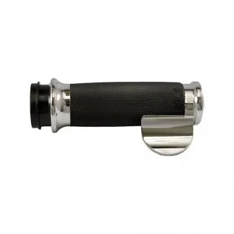 Avon Custom Contour Grips Chrome With Throttle Assist For 2008-2023 Harley Davidson Electronic Throttle Models (CC-85-CH-BO-FL)