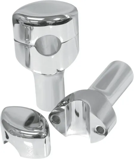 La Choppers 3 Inch Smooth Risers in Chrome Finish For 1 Inch Handlebars (LA-7402-03)