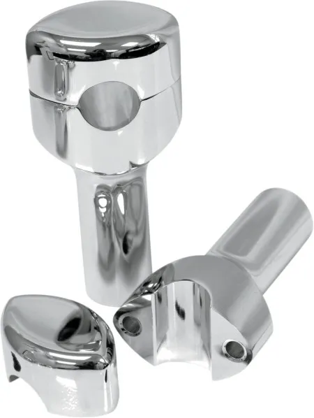 La Choppers 4 Inch Smooth Risers in Chrome Finish For 1 Inch Handlebars (LA-7402-04)